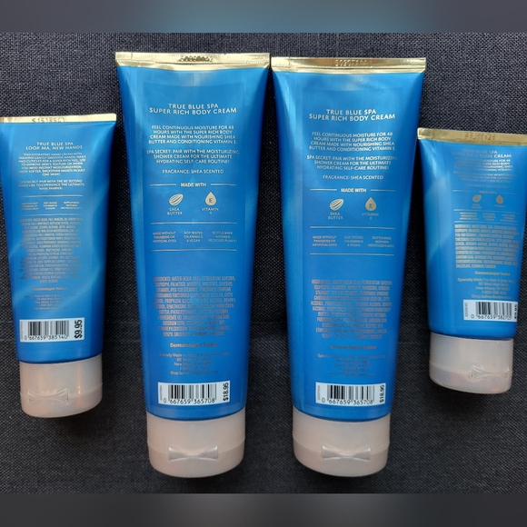 Bath & Body Works True Blue Spa Body & Hand Cream 4-piece Bundle - Picture 2 of 3